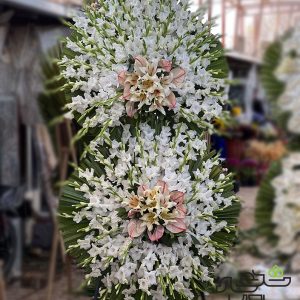 تاج گل ختم دو طبقه گلایلی ثامن